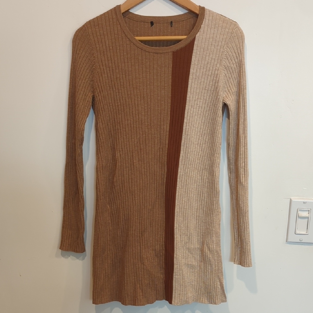 Colorblock Crew Neck Sweater